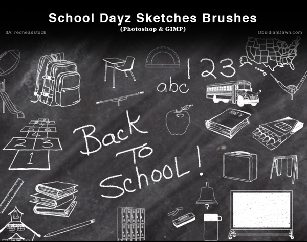 École gratuite Dayz Sketches Photoshop et GIMP Brushes - (27 Brushes)