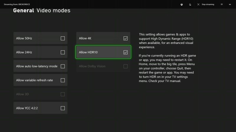 Modes d'image Xbox novembre