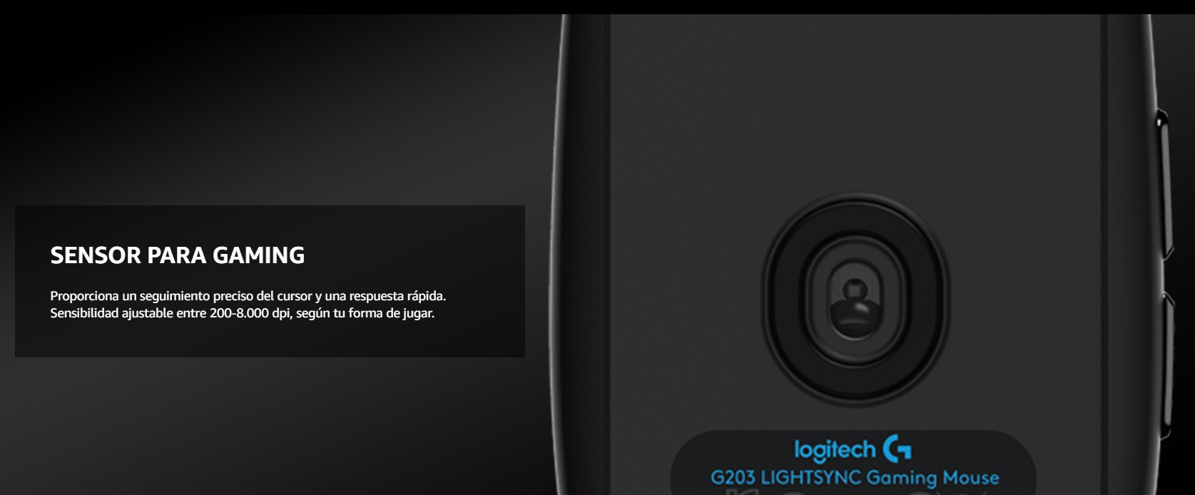 Logitech G203 - Capteur optique