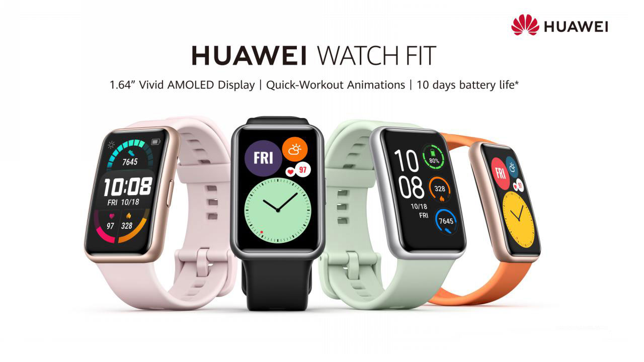 Huawei Watch Fit, Smartwatch nouvelle génération avec cadran rectangulaire