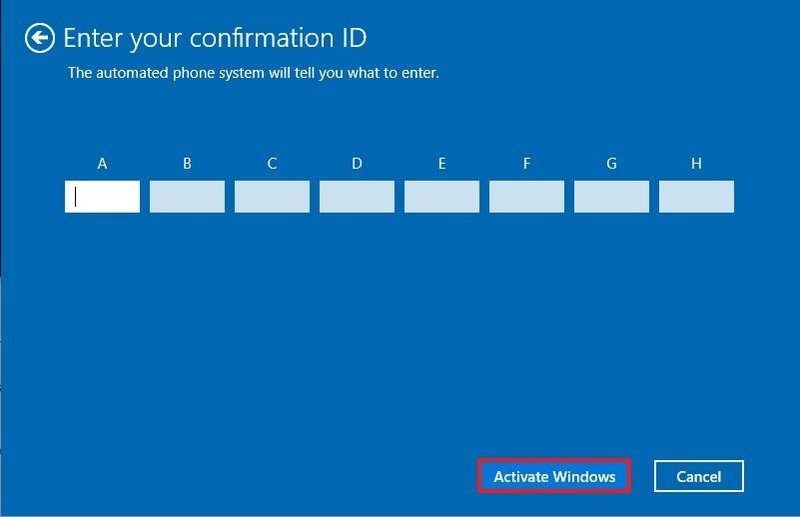 Activation de Windows 10 avec clé de produit de transfert