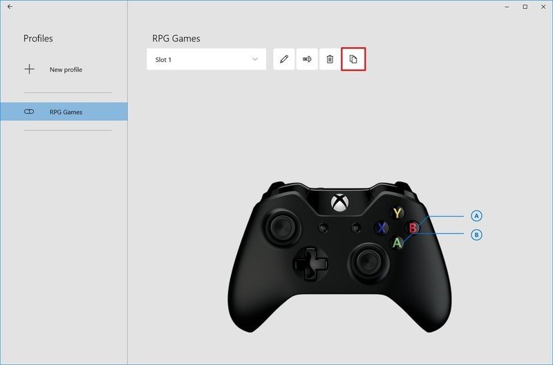 Copier le profil de remappage Xbox