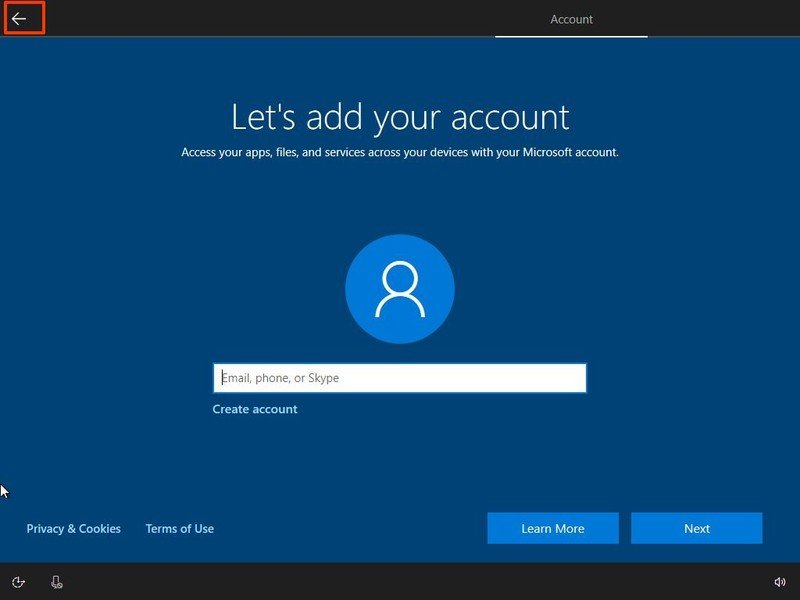 Windows 10 Famille activer l'option de compte local
