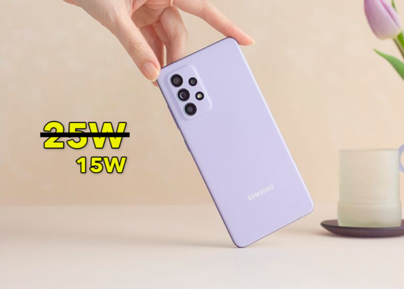 Muy mal con el Samsung Galaxy A52: incluye un cargador de solo 15W