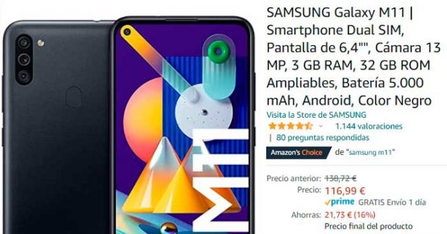 Offre Samsung Galaxy M11