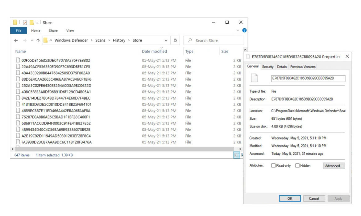 L'erreur Windows Defender crée des milliers de fichiers
