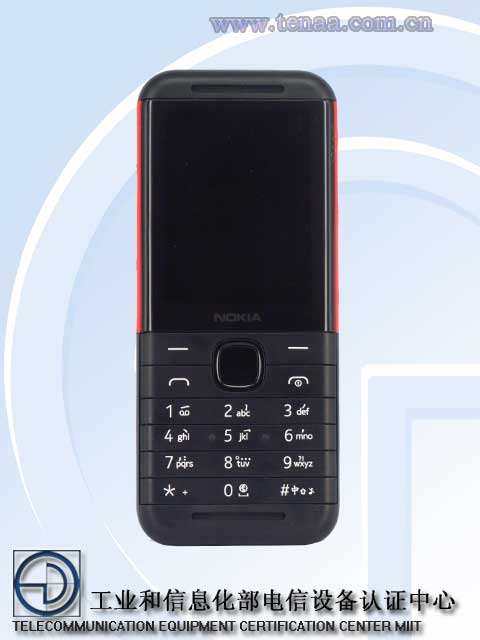 Rendu avant du Nokia TA-1212, éventuellement appelé Nokia XpressMusic.