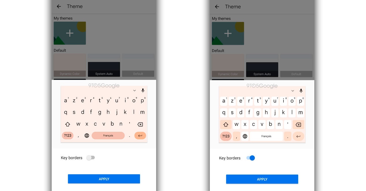 thème du clavier android 12