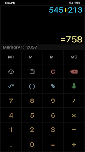 Capture d'écran de la calculatrice vocale multi-écrans Pro