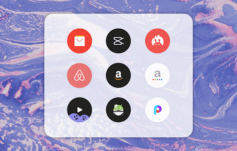 Pure Icon Pack - Capture d'écran ronde et plate