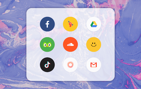 Pure Icon Pack - Capture d'écran ronde et plate