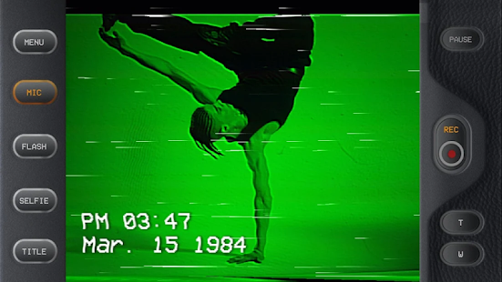 1984 Cam - Caméscope VHS, Capture d'écran des effets de caméra rétro