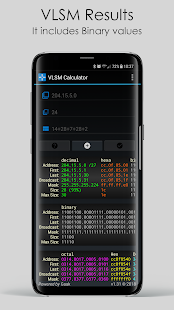 Capture d'écran du calculateur VLSM