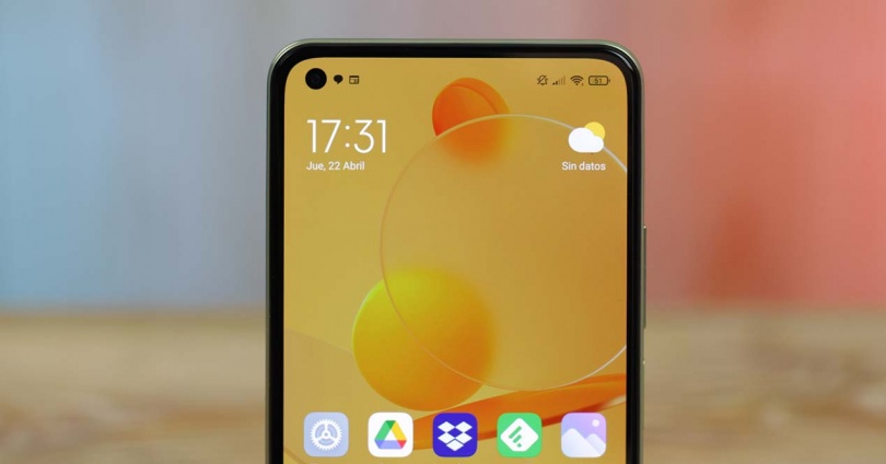 Écran Xiaomi Mi 11 Lite 5G avec arrière-plan