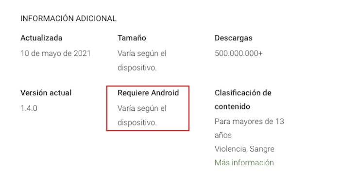 exigences Android