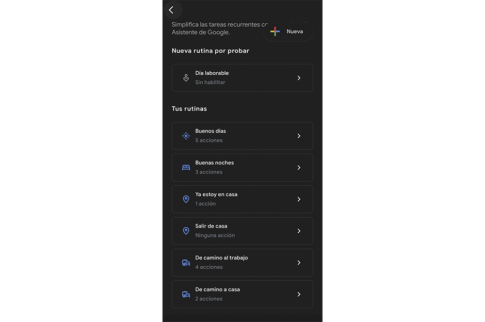 Routines de l'Assistant Google