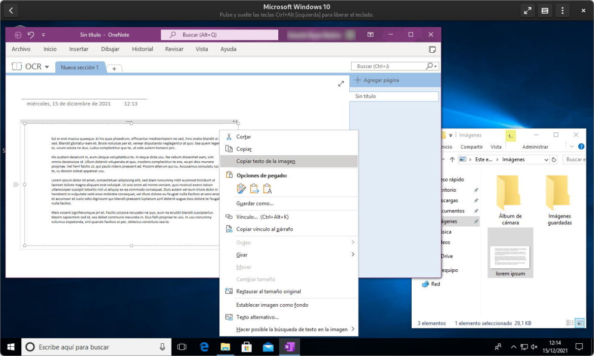OCR Microsoft OneNote