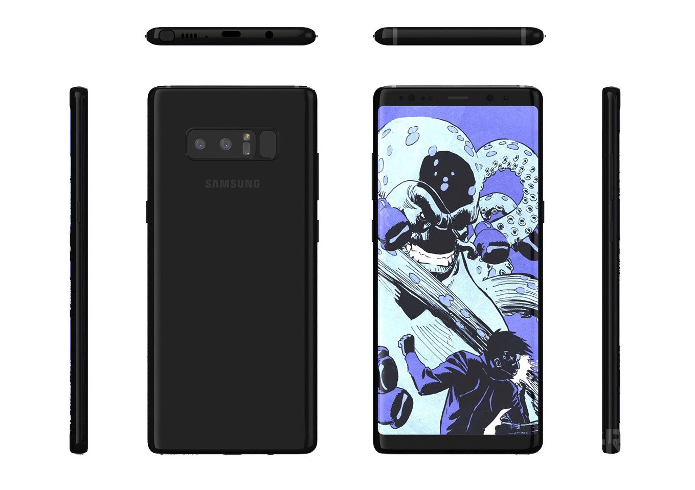 note 8 fuite