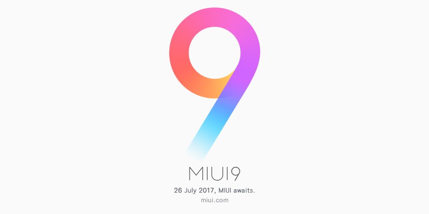 Image officielle annonçant la date de lancement du skin Xiaomi MIUI 9. 