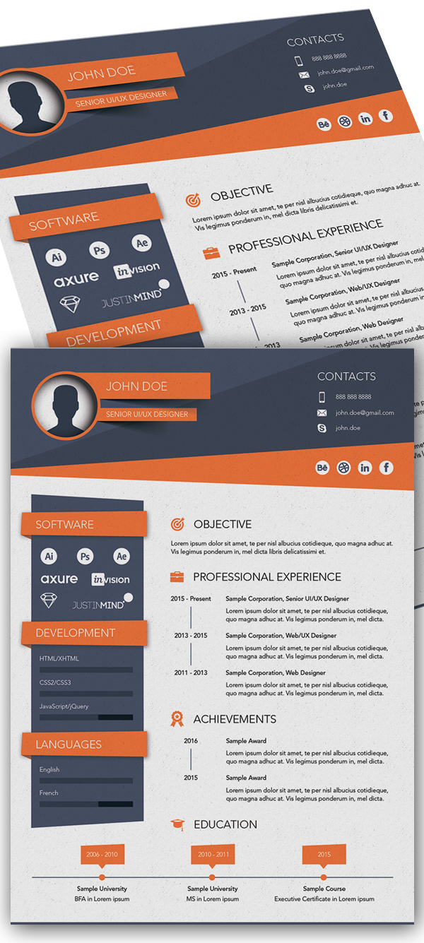 CV gratuit / Curriculum Vitae