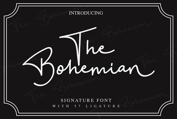 La police gratuite Bohemian Signature