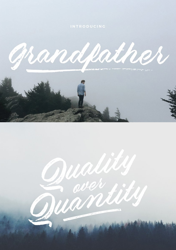 Grand-père - Brush Script Free Font