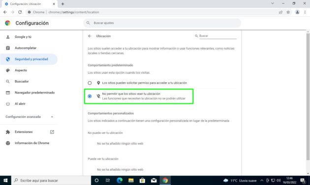 Accès à la localisation, à la webcam et au microphone dans Google Chrome