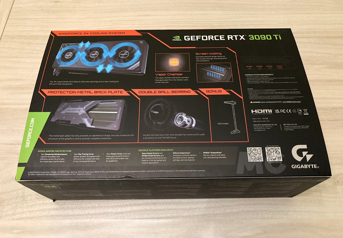 Boîtier GIGABYTE GeForce RTX 3090 Ti GAMING OC