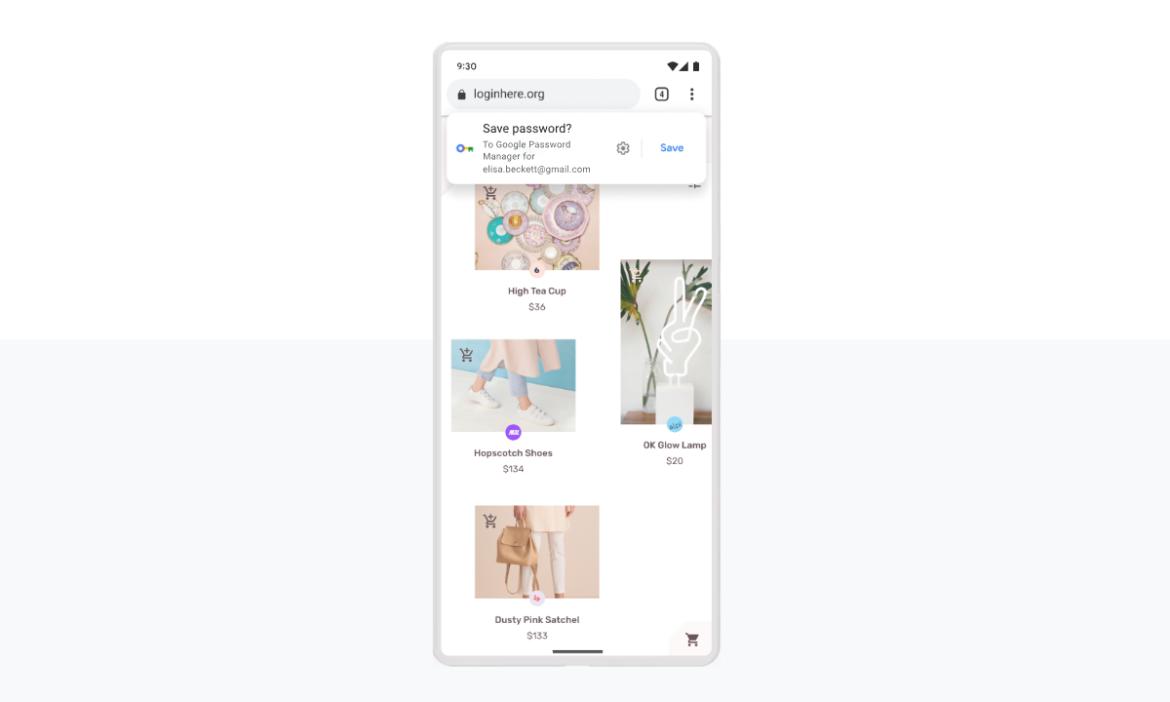 gestionnaire de mot de passe google sur android