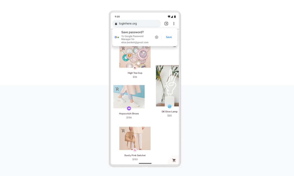 gestionnaire de mot de passe google sur android
