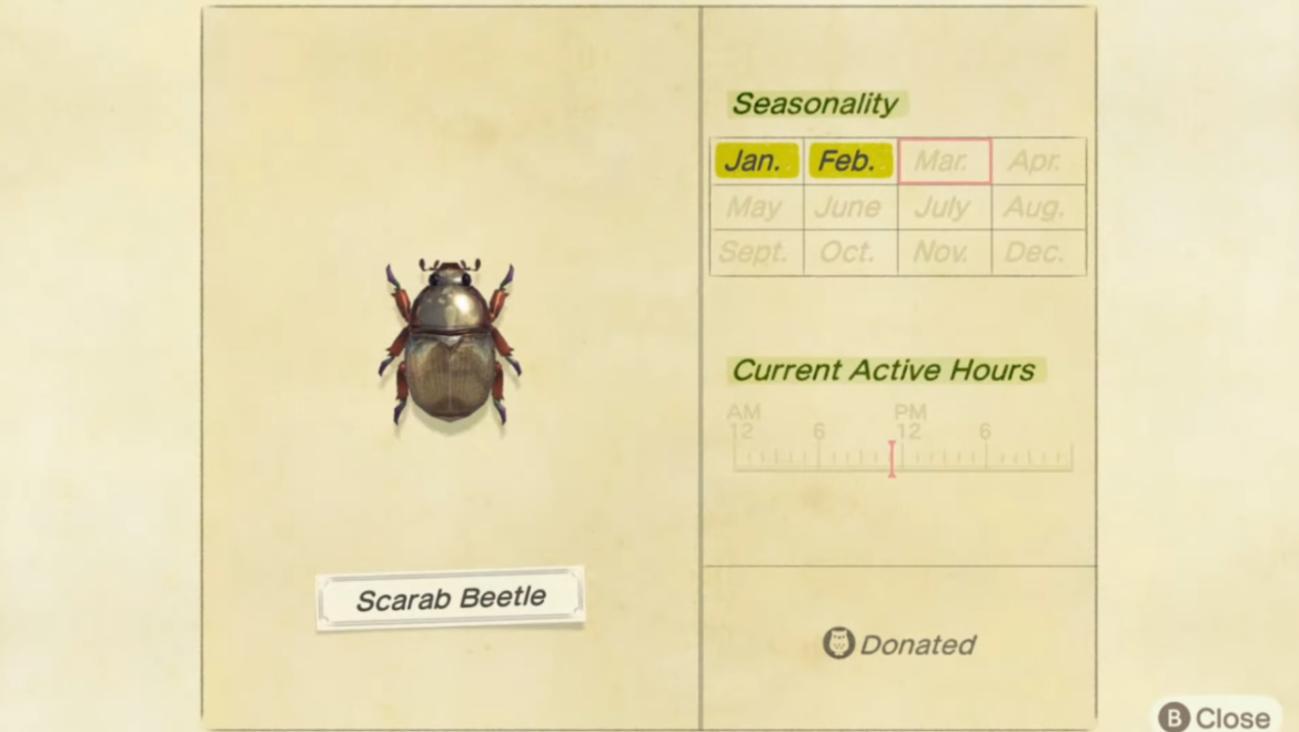 Quel est l'insecte le plus rare dans Animal Crossing ?