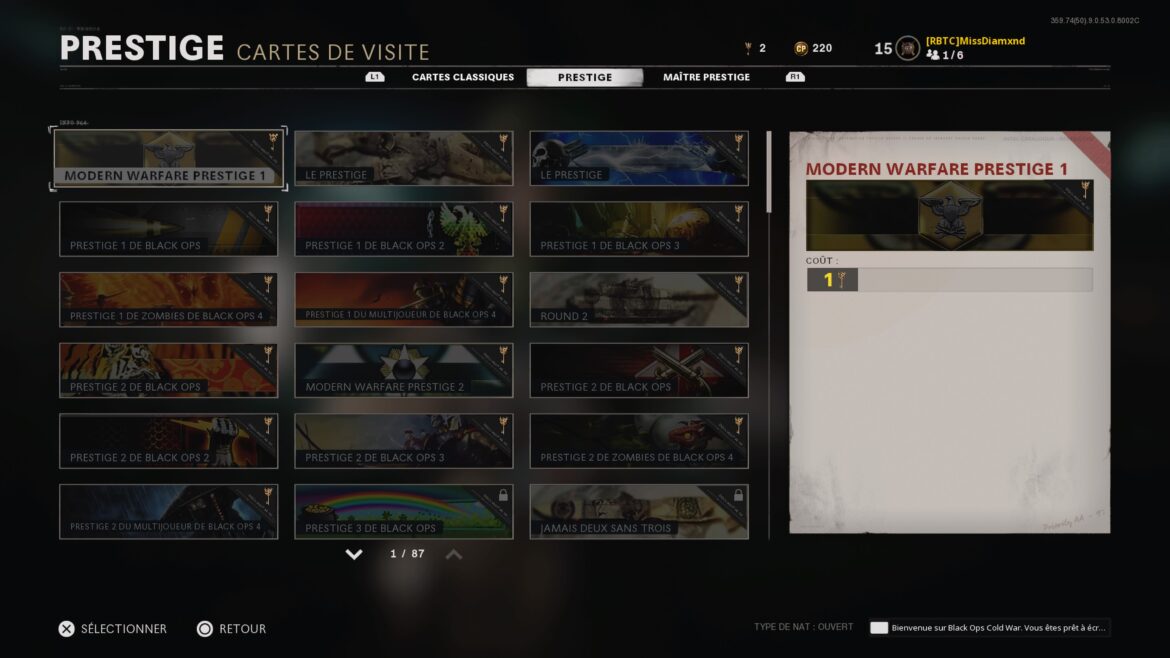 Comment passer le prestige sur Modern Warfare ?