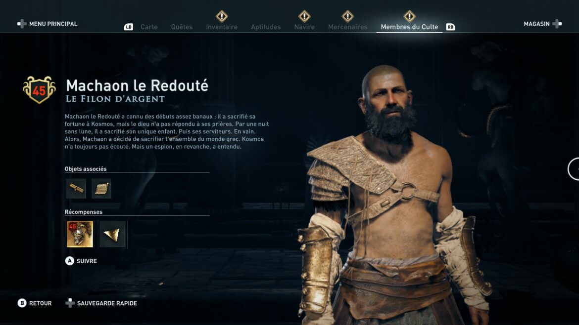 Qui est le chef du culte Assassin's Creed ?