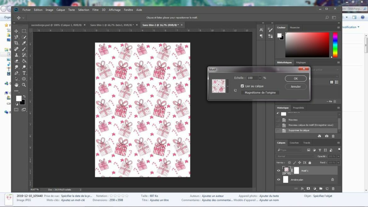 Comment installer le motif ?